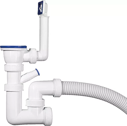 Сифон ЗУБР &quot;МАСТЕР&quot; колбовый для моек и раковин, выпуск - нержавеющая чашка, перелив, отвод для стиральной машины 51869 купить в Ижевске