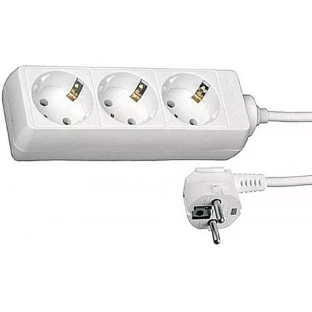 Удлинитель СВЕТОЗАР электрический с заземлением, евро, 3 гнезда, 2м SV-55033-2 купить в Ижевске