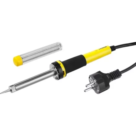 Паяльник с двухкомпонентной рукояткой и долговечным жалом, STAYER &quot;PROFI&quot; PROTerm, 55300-30, в комплекте (припой и подставка), 30 Вт, конус 55300-30 купить в Ижевске