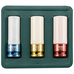 Набор головок торцевых ударных глубоких для дисков  1/2&quot;DR 17-21мм  Jonnesway S03AD4303S 47494