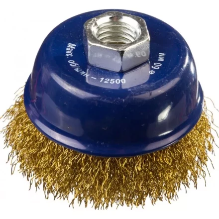DEXX. Щетка чашечная для УШМ, витая стальная латунированная проволока 0,3мм, 60ммхМ14 35103-060 купить в Ижевске
