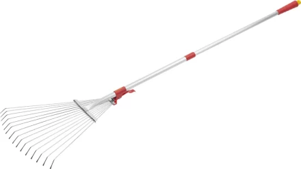 Грабли GRINDA, алюминиевый телескопический черенок, 15 круглых зубцов 421868 купить в Ижевске