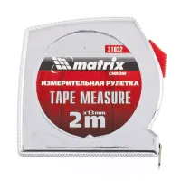 Рулетка Chrom 2 м x 13 мм хромированный корпус  MATRIX 31032