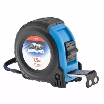 Рулетка 7,5 м х 25 мм БАРС Вектор утолщенное полотно магнитный зацеп обрезиненный корпус 32543 купить в Ижевске