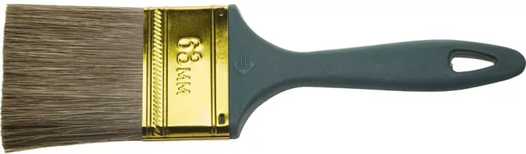Кисть ЗУБР "КП-14" плоская, смешанная щетина, пластмассовая рукоятка, 63мм 4-01014-063 купить в Ижевске