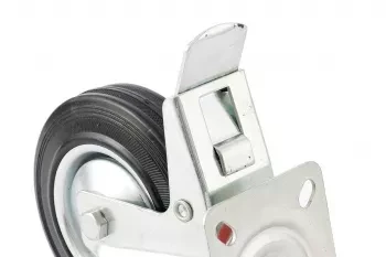 Колесо поворотное с тормозом d-125мм крепление платформенное СИБРТЕХ 68722 купить в Ижевске