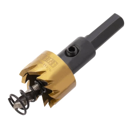 Коронка по металлу HSS, 21 мм, нитридтитановое покрытие Denzel 724102 купить в Ижевске