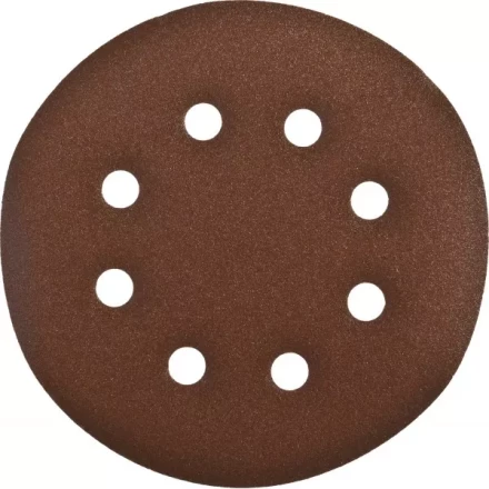 Круг шлифовальный ЗУБР &quot;СТАНДАРТ&quot; из абразивной бумаги на велкро основе, 6 отв., Р180, 150мм, 5шт 35350-150-180 купить в Ижевске