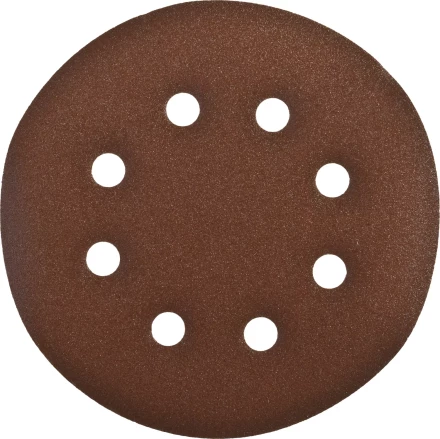 Круг шлифовальный ЗУБР &quot;СТАНДАРТ&quot; из абразивной бумаги на велкро основе, 6 отв., Р180, 150мм, 5шт 35350-150-180 купить в Ижевске