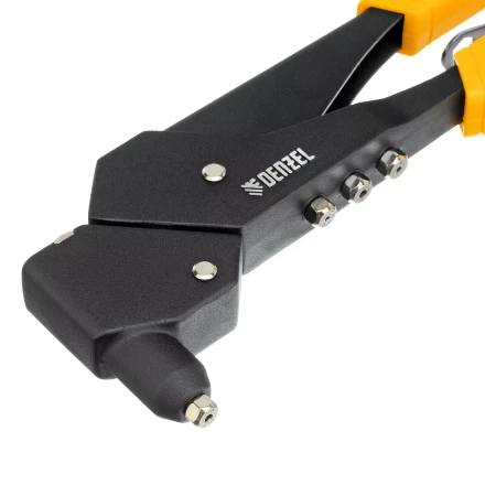 Заклепочник ручной Denzel, 285 мм, поворотный, 0-360, заклепки 2,4-3,2-4,0-4,8 мм, купить в Ижевске