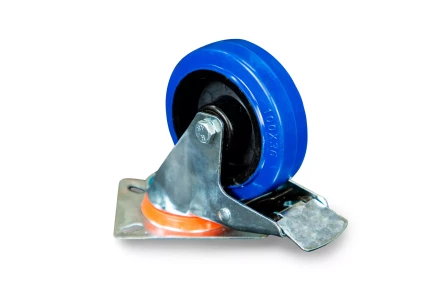 Колесо поворотное из эластичной резины MW70 100 мм с тормозом 1024402 купить в Ижевске