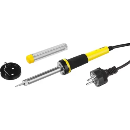 Паяльник с двухкомпонентной рукояткой и долговечным жалом, STAYER &quot;PROFI&quot; PROTerm, 55300-60, в комплекте (припой и подставка), 60 Вт, конус 55300-60 купить в Ижевске