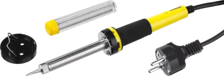 Паяльник с двухкомпонентной рукояткой и долговечным жалом, STAYER &quot;PROFI&quot; PROTerm, 55300-60, в комплекте (припой и подставка), 60 Вт, конус 55300-60 купить в Ижевске