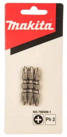 Биты Makita PH2 45мм 3шт, 2-х сторонние (798308-1) купить в Ижевске