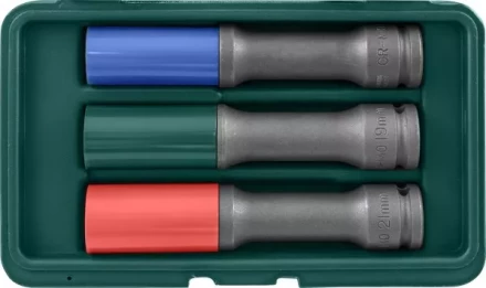 Набор головок торцевых ударных тонкостенных для дисков 1/2&quot;DR 17-19-21мм Jonnesway S18AD4103S 48851 купить в Ижевске