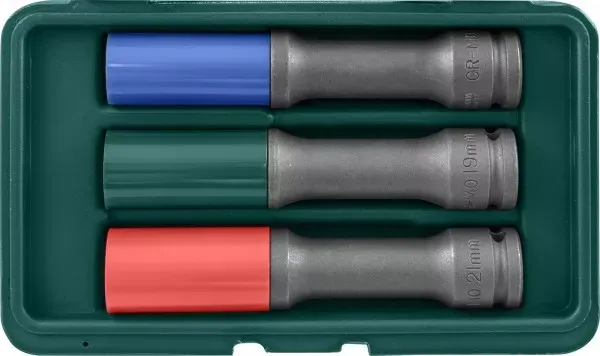 Набор головок торцевых ударных тонкостенных для дисков 1/2"DR 17-19-21мм Jonnesway S18AD4103S 48851 купить в Ижевске