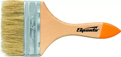 Кисть плоская Slimline 4" (100 мм) натуральная щетина деревянная ручка  SPARTA 824455 купить в Ижевске
