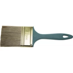 Кисть ЗУБР "КП-14" плоская, смешанная щетина, пластмассовая рукоятка, 75мм 4-01014-075