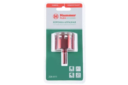 Коронка алмазная HAMMER Ф45мм HEX (DHS 45.0*65/5) купить в Ижевске