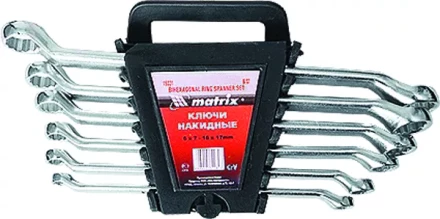Набор ключей накидных 6–22 мм CR-V 8 шт. полированный хром MATRIX 15332 купить в Ижевске