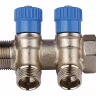 Коллектор GENERAL FITTINGS для холодной воды, вентили, никелированная латунь, вход 3/4" - 4 выхода 1/2" 51046-3/4-1/2-CT4 купить в Ижевске
