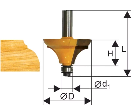 Фреза фигирейная горизонтальная Ф38,1Х19 мм хвостовик 12 мм Энкор 46574 купить в Ижевске