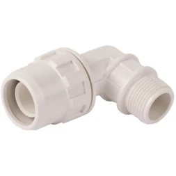 Муфта ЗУБР "ШиреФит" соединительная угловая 90°, "штуцер с гайкой - внешняя резьба", 20мм-1/2" 51465-20-1/2