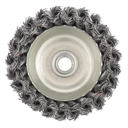 Щетка для УШМ, 150 мм, М14, &quot;чашка&quot;, крученая металлическая проволока  MATRIX 74629 купить в Ижевске