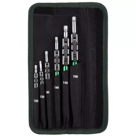 Набор ключей имбусовых KRAFTOOL &quot;INDUSTRIE&quot;, Cr-Mo сталь(S2), шарнирная конструкция, TORX, 6шт, в чехле 27453-H6 купить в Ижевске