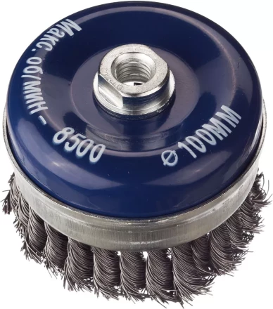 DEXX. Щетка чашечная усиленная для УШМ, жгутированная стальная проволока 0,5мм, 100ммхМ14 35106-100 купить в Ижевске