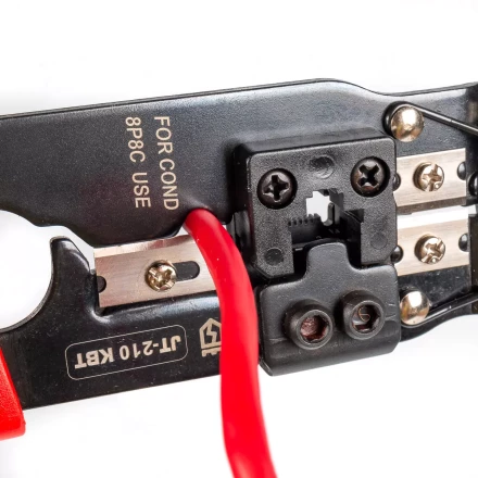 Кримпер многофункциональный КВТ JT-210 со встроенным модулем для обжима RJ-45 (84824) купить в Ижевске