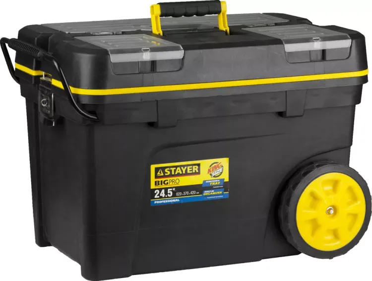 Ящик-тележка для инструмента "BIGPRO" пластиковая, STAYER Professional 38107-24 купить в Ижевске