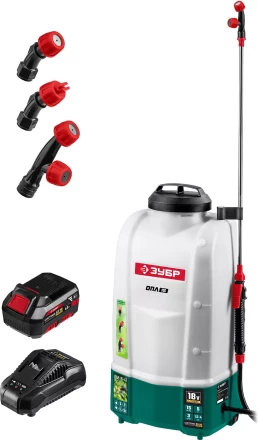 ЗУБР 15 л, 1 АКБ 4 А·ч, аккумуляторный опрыскиватель (ОПЛ-15-41) купить в Ижевске