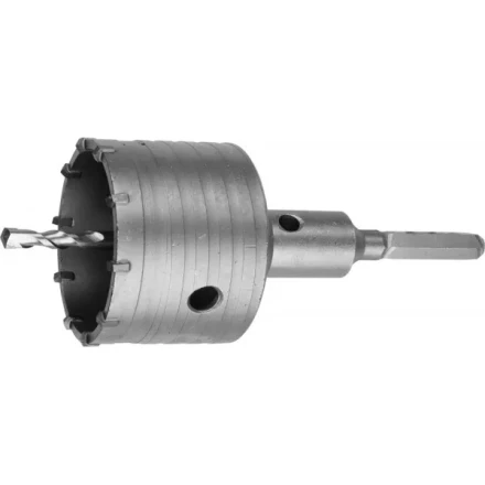 Коронка ЗУБР буровая, коническая посадка центрирующего сверла, шестигранный хвостовик, в сборе, 68мм 2917-68_z01 купить в Ижевске