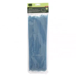 Хомуты 300х3,6 мм пластиковые синие 100 штук СИБРТЕХ 45529