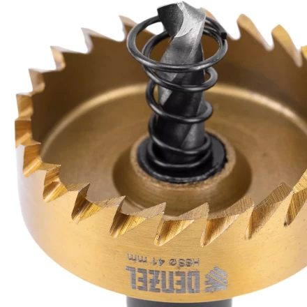 Коронка по металлу HSS, 41 мм, нитридтитановое покрытие Denzel 724113 купить в Ижевске