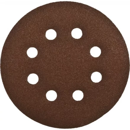 Круг шлифовальный ЗУБР "СТАНДАРТ" из абразивной бумаги на велкро основе, 8 отв., Р120, 125мм, 5шт 35350-125-120 купить в Ижевске