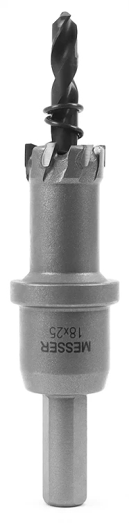 ТСТ коронка MESSER 18X25 с центрирующим сверлом и толкающей пружиной купить в Ижевске