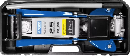 Домкрат гидравлический подкатной T65, 2,5т, 90-360мм, в кейсе, ЗУБР Профессионал 43057-2.5-K 43057-2.5-K купить в Ижевске