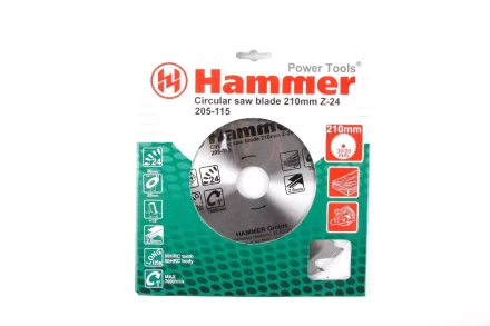 Диск пильный твердосплавный HAMMER Ф210х30мм 24зуб. купить в Ижевске