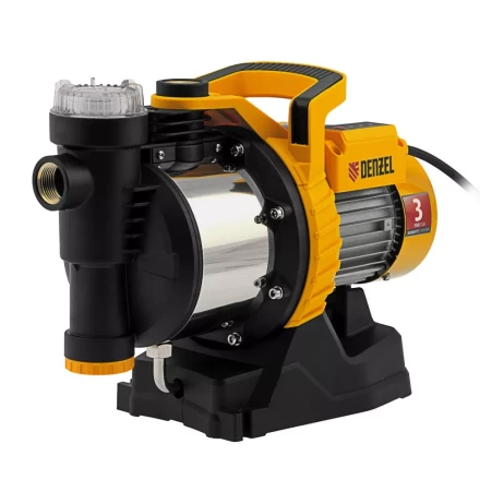 Садовый поверхностный насос Denzel 97305 GP1100SS, 1100 Вт, 4000 л/ч, подъем 45 м, пластик купить в Ижевске