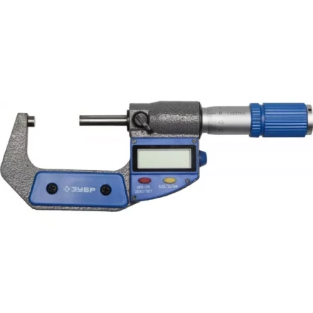 Микрометр ЗУБР &quot;ЭКСПЕРТ&quot; гладкий цифровой, МКЦ 50, диапазон 25-50мм, шаг измерения 0,001мм 34482-50 купить в Ижевске