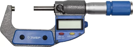 Микрометр ЗУБР &quot;ЭКСПЕРТ&quot; гладкий цифровой, МКЦ 50, диапазон 25-50мм, шаг измерения 0,001мм 34482-50 купить в Ижевске