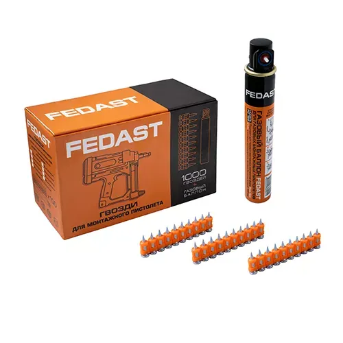 Гвозди 3x19 мм с кованым наконечником Bullet point для монтажного пистолета с газовым баллоном 165 мм FEDAST fd3019mgbp купить в Ижевске