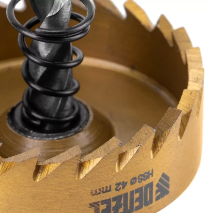 Коронка по металлу HSS, 42 мм, нитридтитановое покрытие Denzel 724114 купить в Ижевске