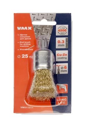 Щетка для дрели ф25 мм концевая VMX 511711 купить в Ижевске
