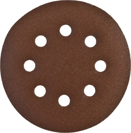 Круг шлифовальный ЗУБР &quot;СТАНДАРТ&quot; из абразивной бумаги на велкро основе, 8 отв., Р180, 125мм, 5шт 35350-125-180 купить в Ижевске
