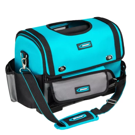 Переноска для инструмента Gross 90274, 400х225х300мм, пластиковое дно, наплечный ремень купить в Ижевске