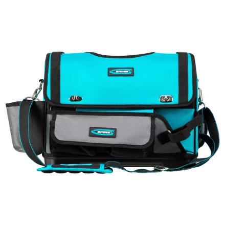 Переноска для инструмента Gross 90274, 400х225х300мм, пластиковое дно, наплечный ремень купить в Ижевске