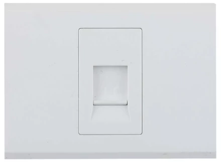 Розетка СВЕТОЗАР &quot;ЭФФЕКТ&quot; телефонная, одинарная, без вставки и рамки, цвет белый SV-54417-W купить в Ижевске